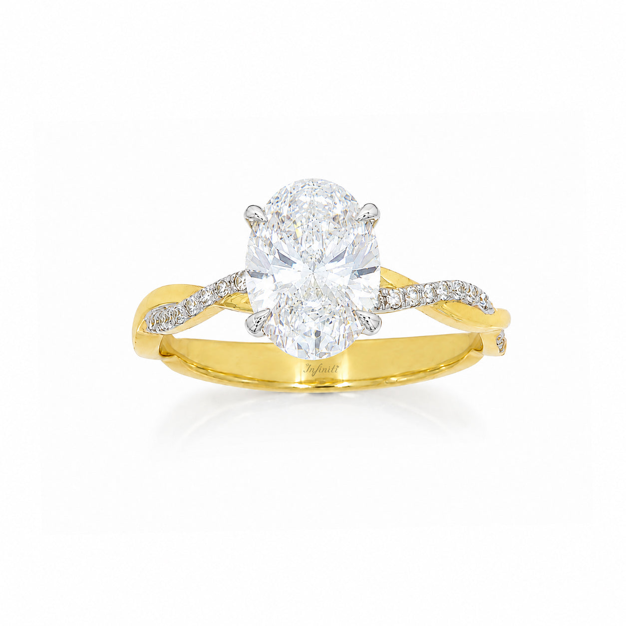 Anillo Oro 14k - 2.15 CTW Diamante de Laboratorio IGI
