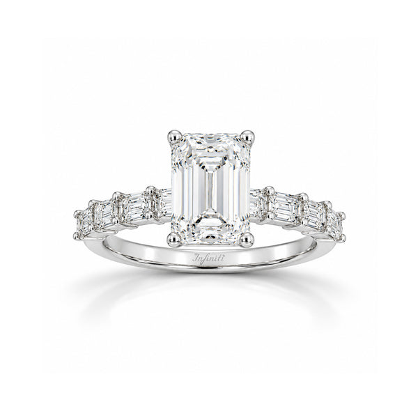 Anillo Oro Blanco 14k - 2.70 CTW Diamante de Laboratorio IGI
