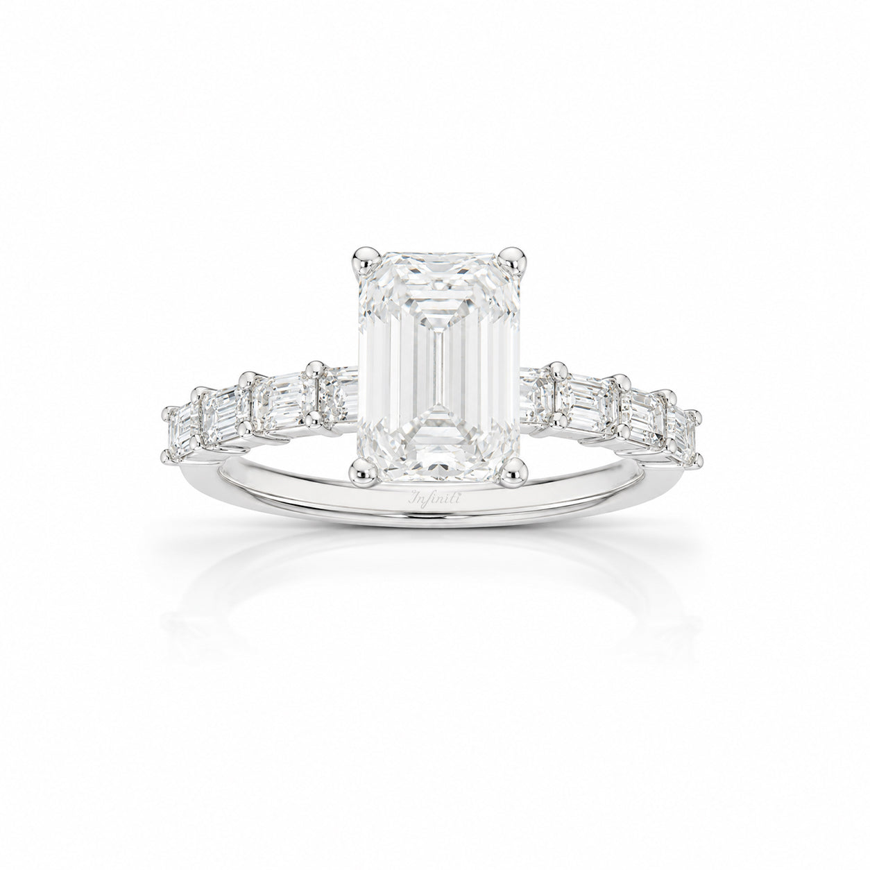 Anillo Oro Blanco 14k - 2.70 CTW Diamante de Laboratorio IGI