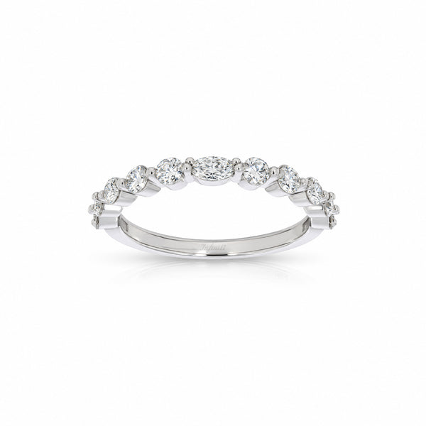 Churumbela Oro Blanco 14k - Diamantes de Laboratorio de 0.60 CTW