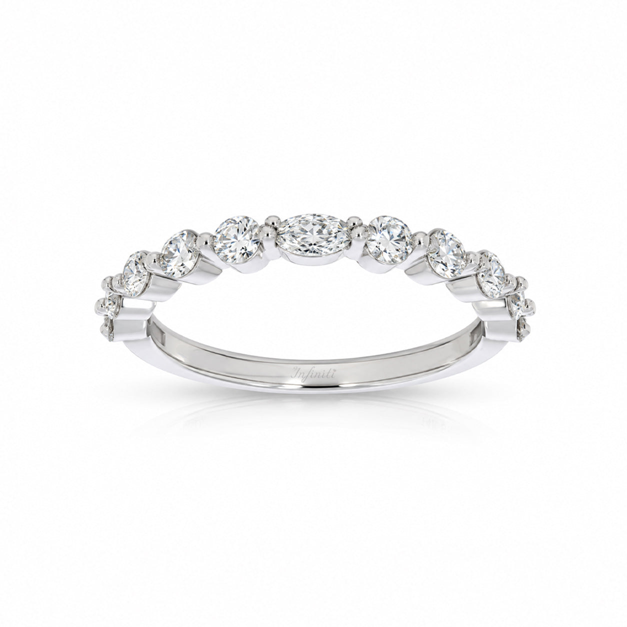 Churumbela Oro Blanco 14k - Diamantes de Laboratorio de 0.60 CTW