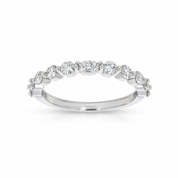 Churumbela Oro Blanco 14k - Diamantes de Laboratorio de 0.60 CTW