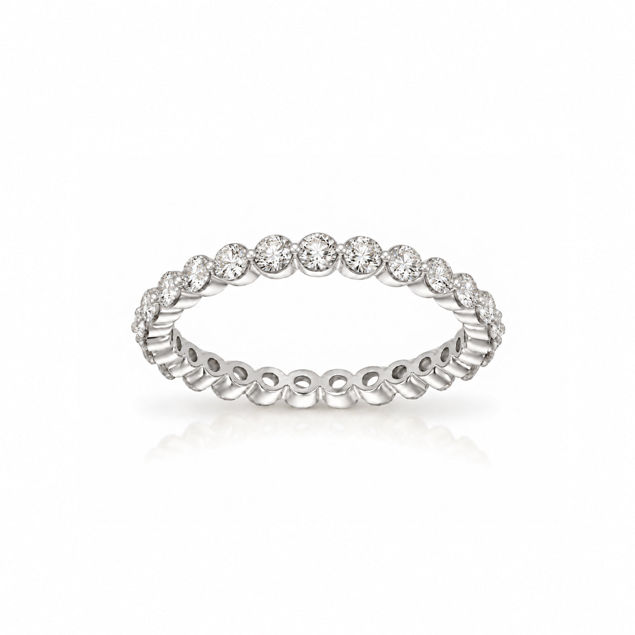 Churumbela Oro Blanco 14k - Diamantes de Laboratorio de 1.00 CTW