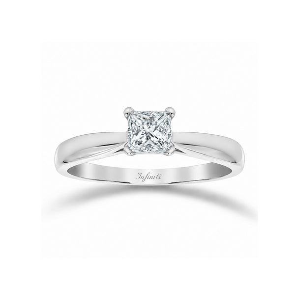 Anillo Oro Blanco 14k - 0.22 CT Diamante de Laboratorio