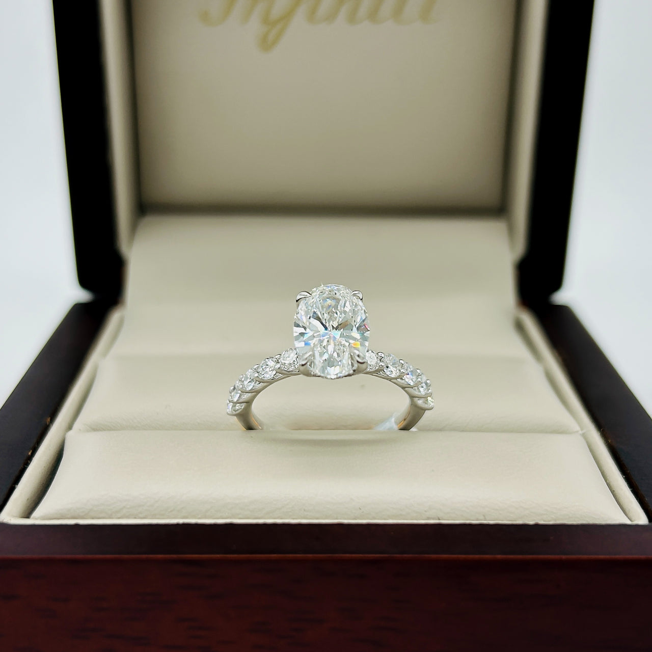 Anillo Oro Blanco 14k - 2.65 CTW Diamante de Laboratorio IGI