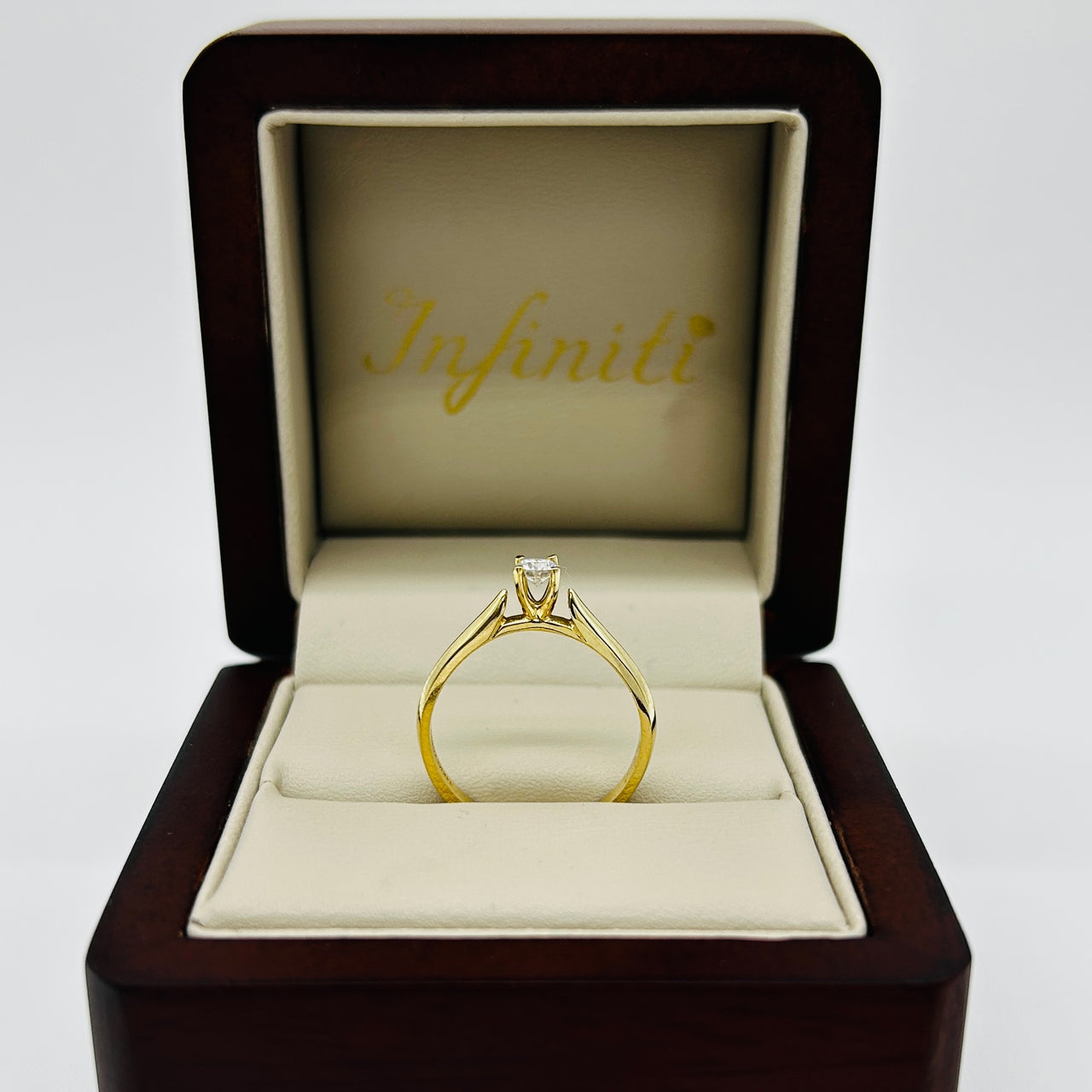 Anillo Oro 14k - Moissanita 0.15 CT
