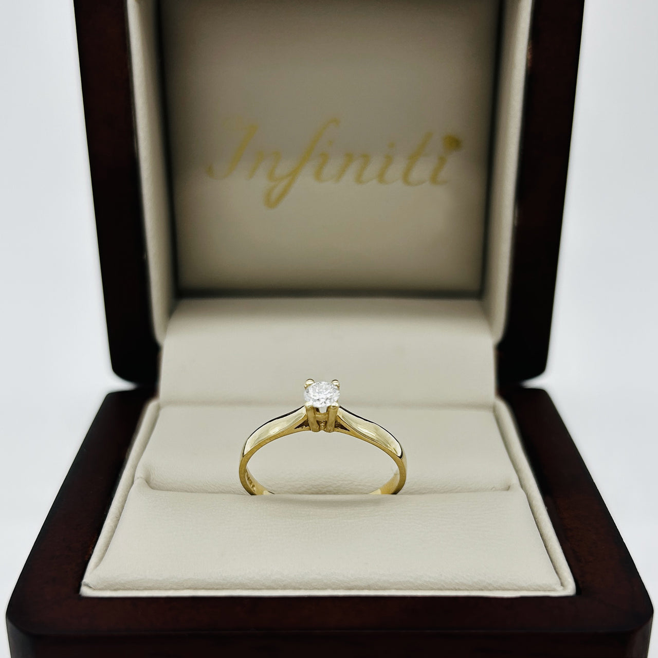 Anillo Oro 14k - Moissanita 0.15 CT