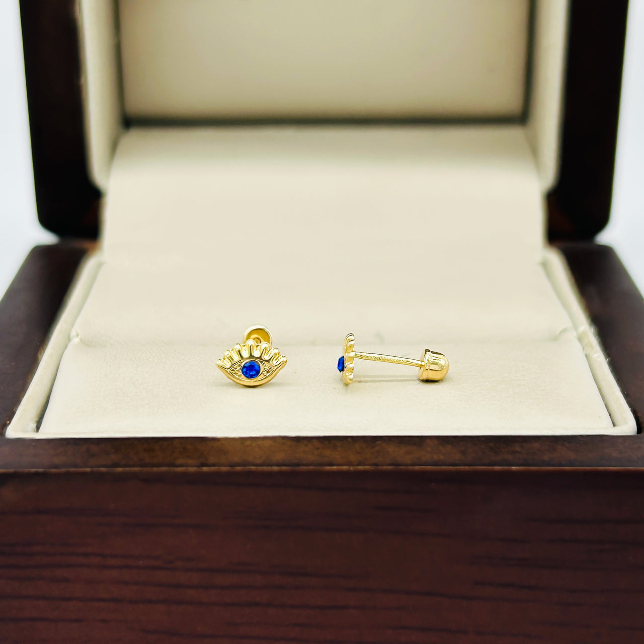 Broquel Oro 14k - Mini Ojo Turco