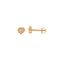 Broquel Oro 10k - Corazón con Diamantes de 0.05 ctw