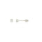 Broquel Oro Blanco 14k - Diamante Laboratorio 0.06 CTW