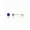 Broquel Oro Blanco 14k - Zafiro Laboratorio 0.12 CTW