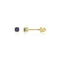 Broquel Oro 14k - Zafiro Laboratorio 0.12 CTW