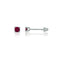 Broquel Oro Blanco 14k - Rubí Laboratorio 0.12 CTW