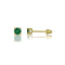 Broquel Oro 14k - Esmeralda Laboratorio 0.22 CTW