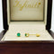 Broquel Oro 14k - Esmeralda Laboratorio 0.22 CTW