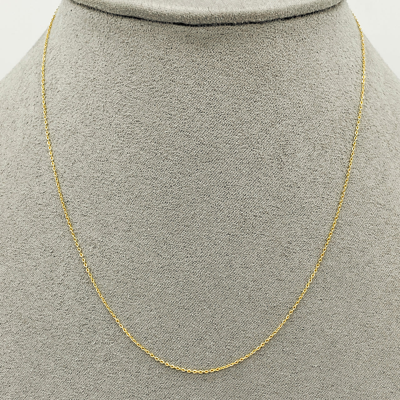 Cadena Oro 14k - Eslabón 1x1, 35/40/45 cm Largo