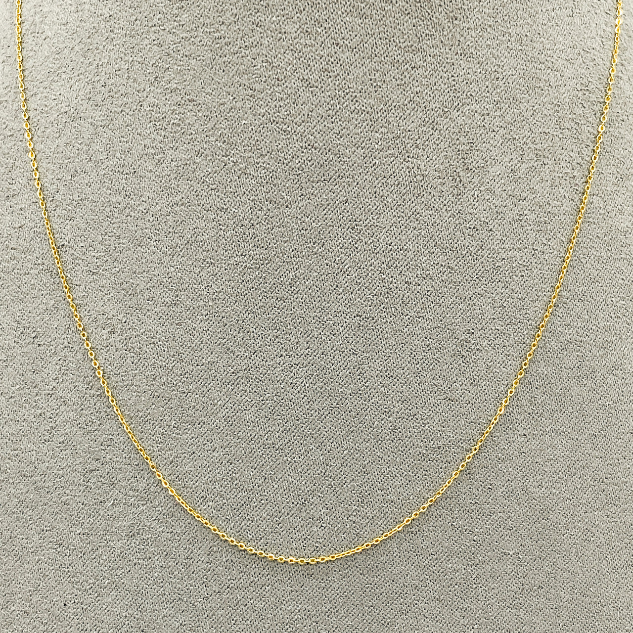 Cadena Oro 14k - Eslabón 1x1, 35/40/45 cm Largo