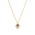 Gargantilla Oro 14k - Mano de Fátima con Ojo Turco