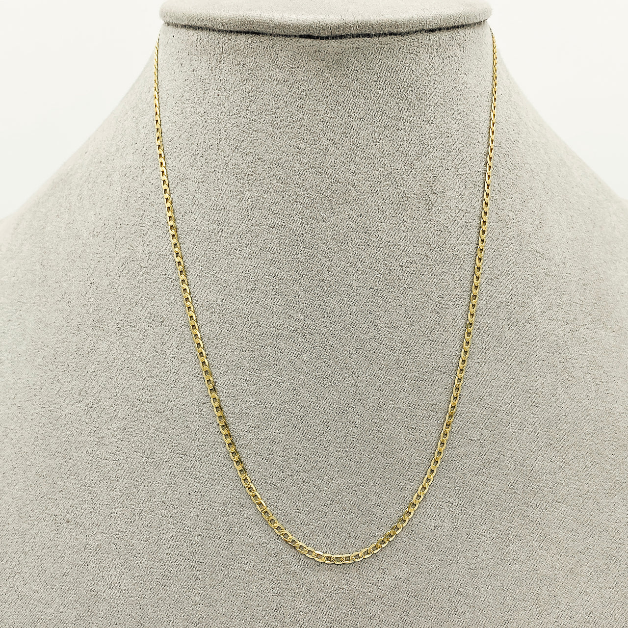 Cadena Oro 10k - Barbada Diamantada, Largo 40/45/50 cm