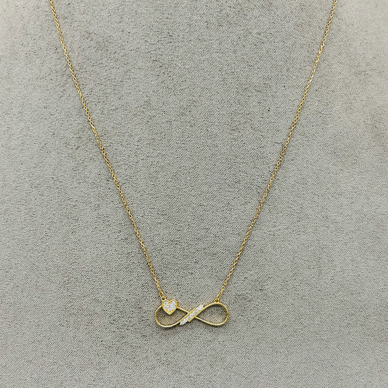 Gargantilla Oro 10k - Infinito con Zirconias