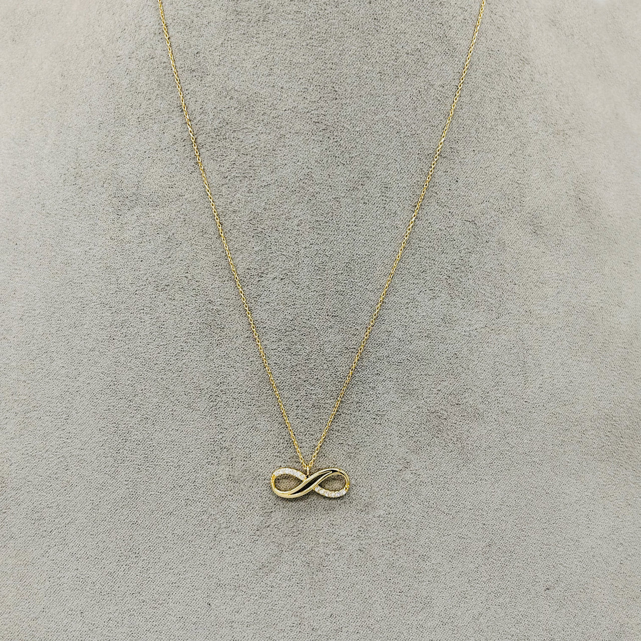 Gargantilla Oro 10k - Infinito con Zirconias