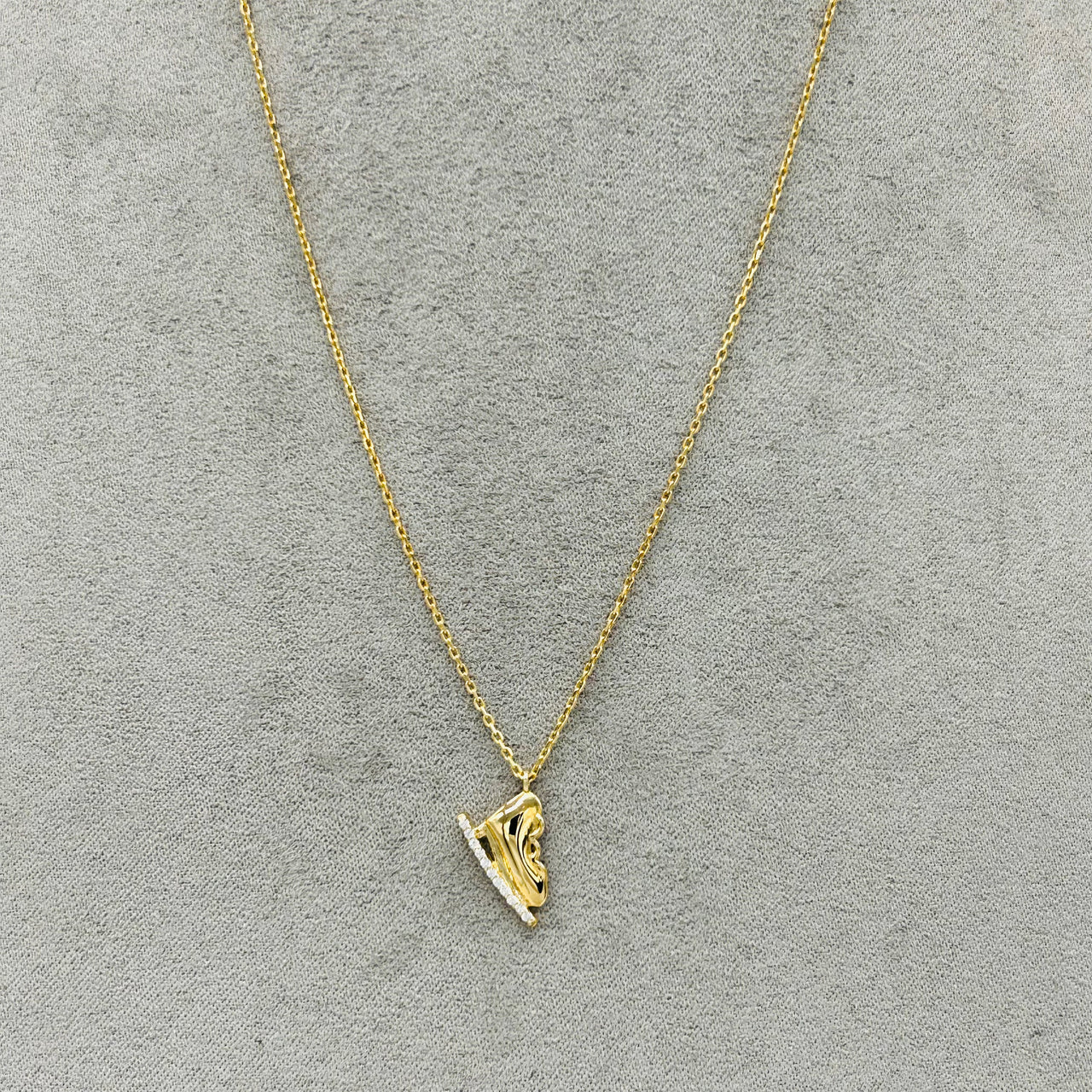 Gargantilla Oro 10k - Patín con Zirconias