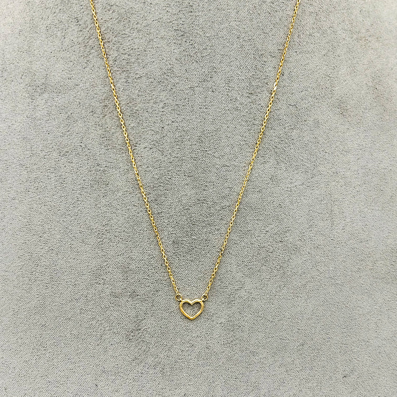 Gargantilla Oro 10k - Silueta Corazón Liso