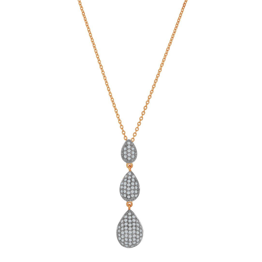 Gargantilla Oro 10k - Gota con Zirconias