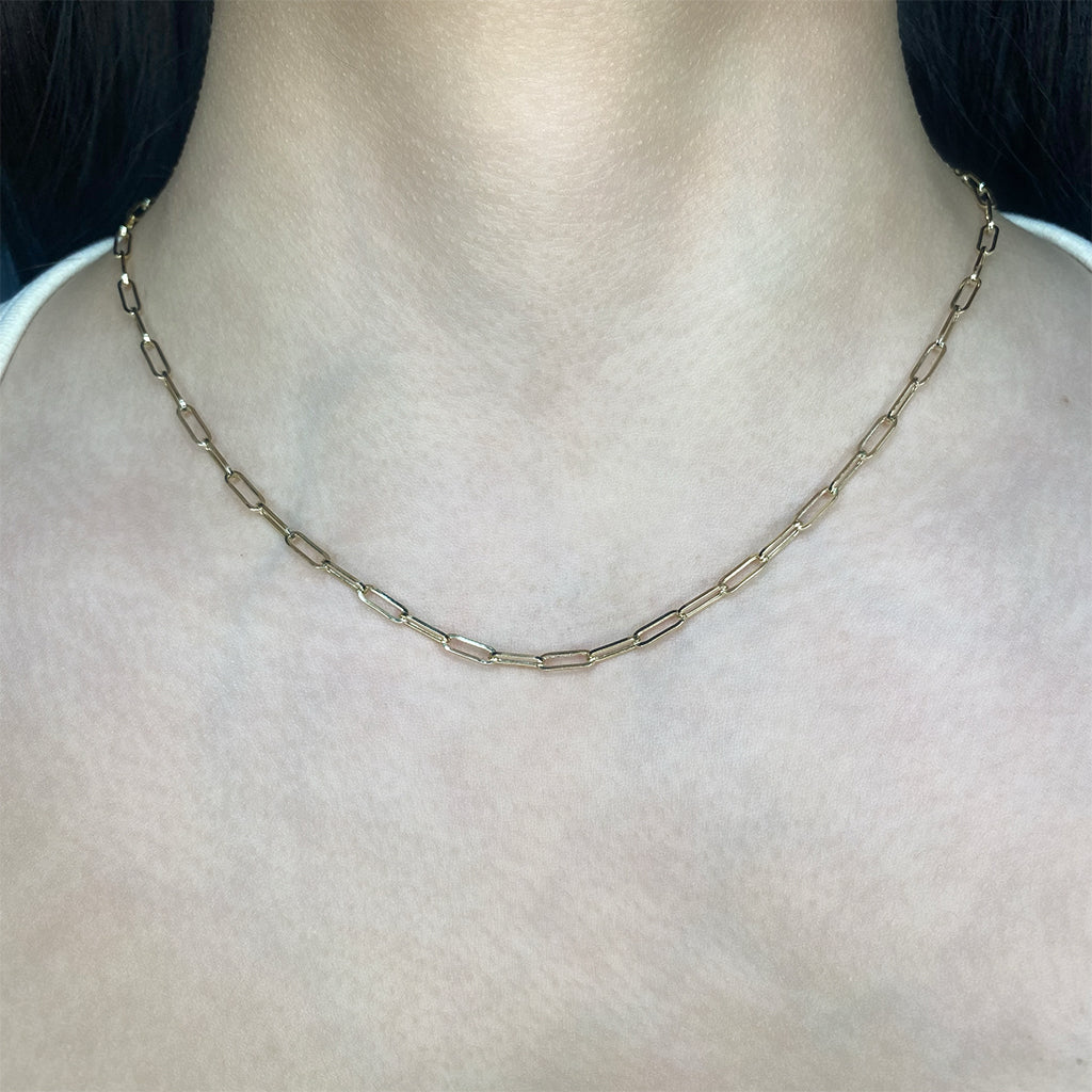 Cadena Oro 10k - Clip 8.5 x 3 mm - 45 cm