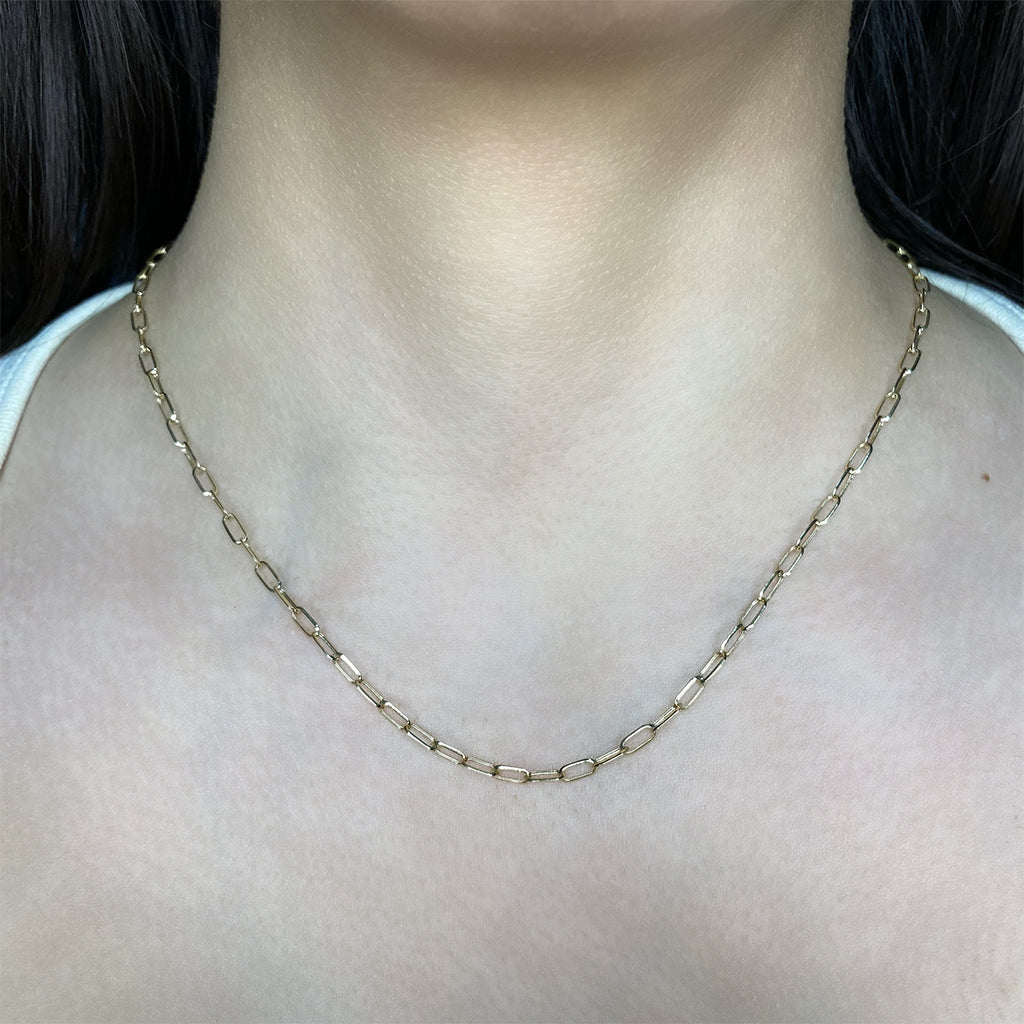 Cadena Oro 10k - Clip 6.5 x 2.8 mm - 45/50 cm
