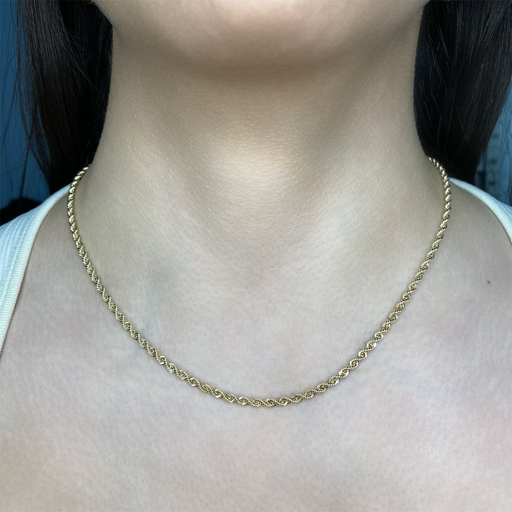 Cadena Oro 10k - Torsal Hueco 45/50/55 cm