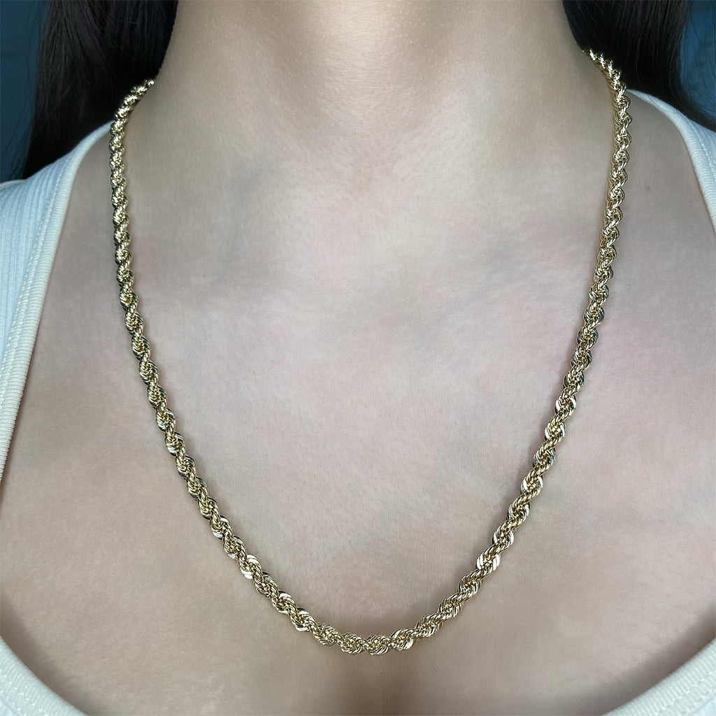 Cadena Oro 10k - Torsal Hueco - 60 cm
