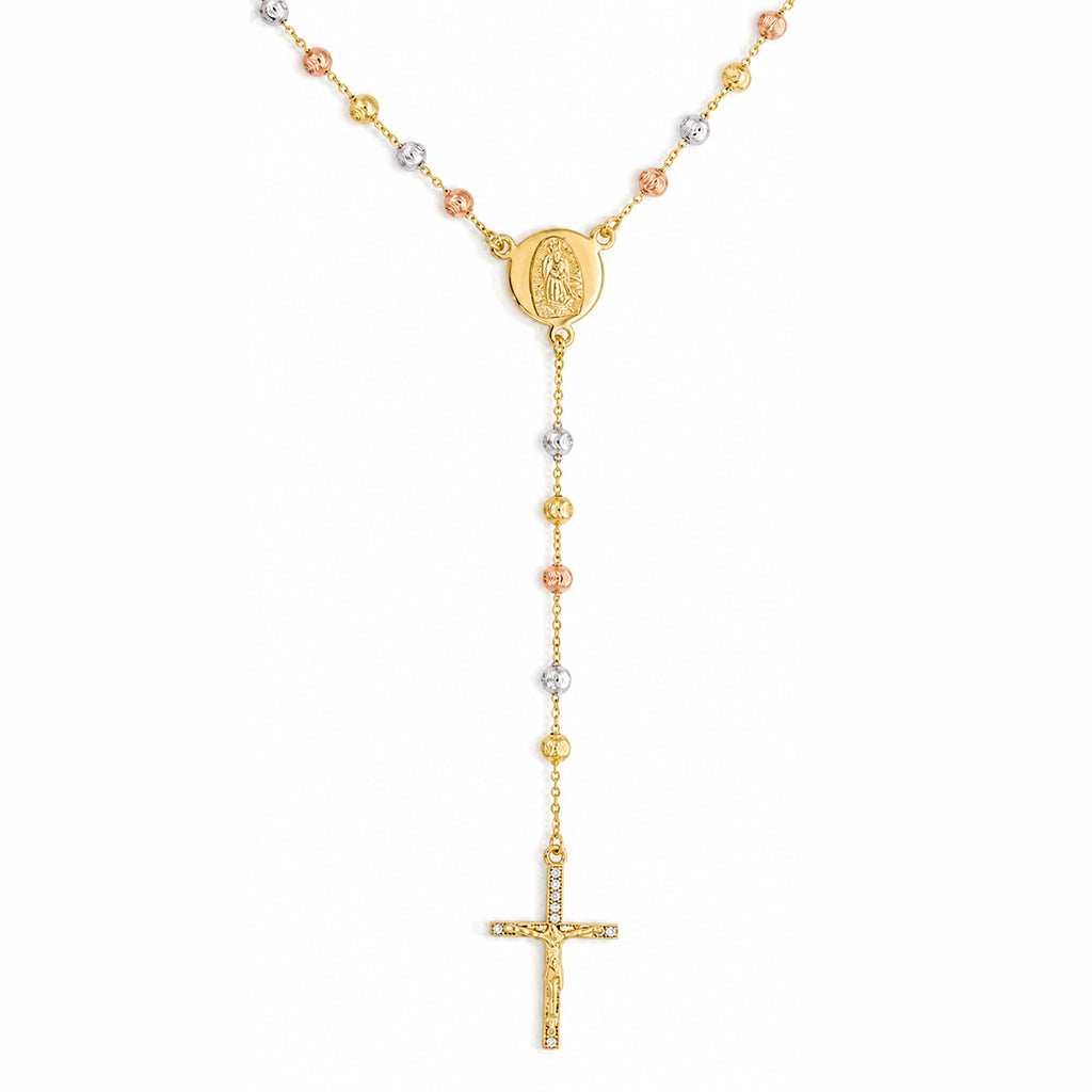 Rosario Oro Florentino 10k - 45 cm + 7.5 cm de Cruz