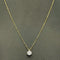 Gargantilla Oro Amarillo 14k - Dije Halo con Diamante 8 puntos