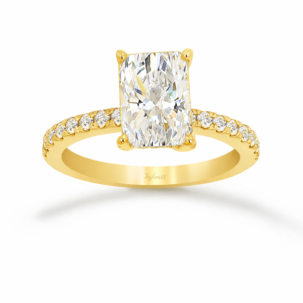 Anillo Oro 14k - 2.30 CTW Diamante de Laboratorio IGI