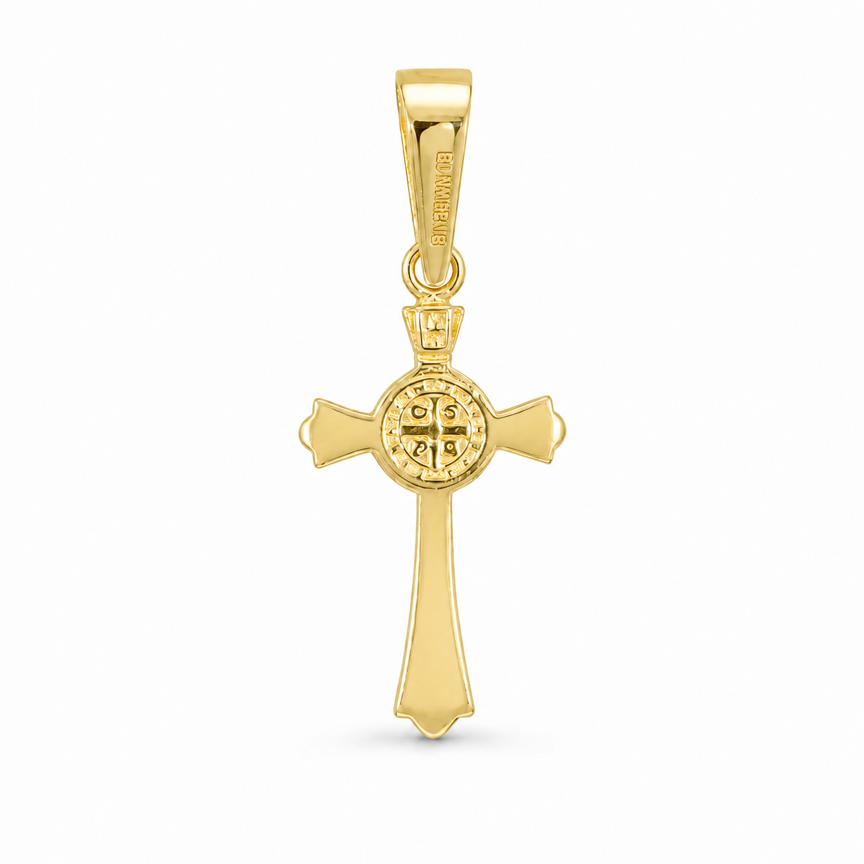 Cruz con San Benito Oro 10k - 2.3 cm