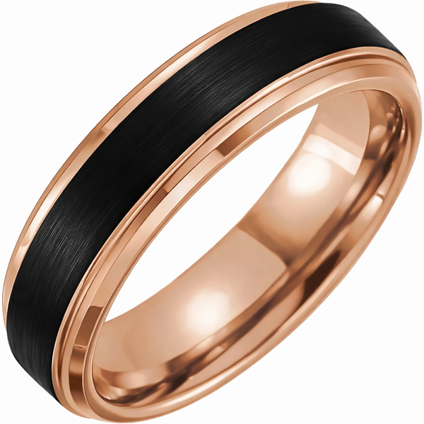 Argolla Tungsteno - Biselado 6 mm con Confort Fit