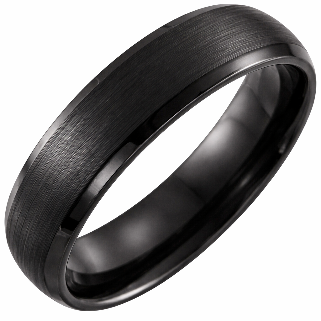 Argolla Tungsteno - Satinado 6 mm con Confort Fit