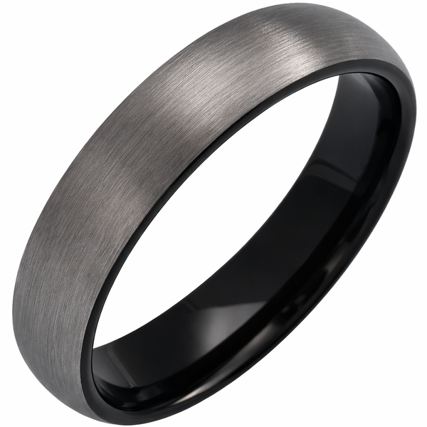 Argolla Tungsteno - Satinado 5 mm con Confort Fit