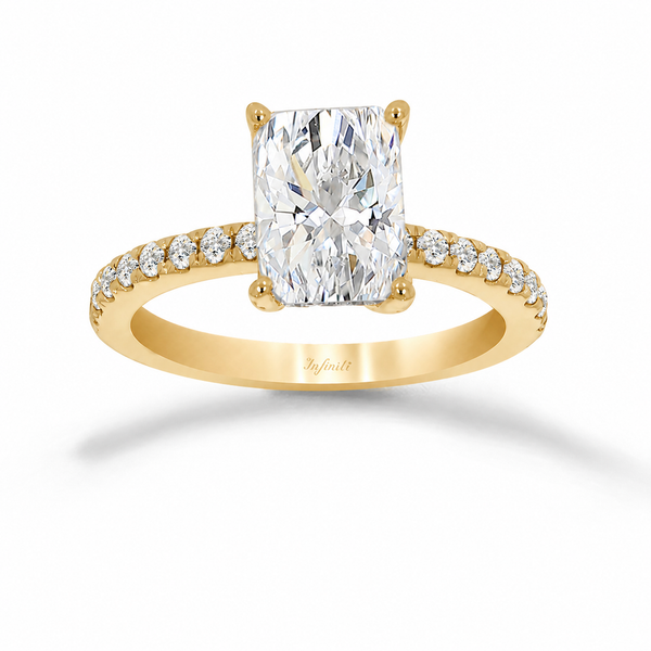 Anillo Oro 14k - 2.30 CTW Diamante de Laboratorio IGI