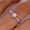 Anillo Oro Blanco 14k - 0.30 CT Diamante de Laboratorio