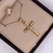 Cruz Oro 14k - Redondeada con Cristo Blanco