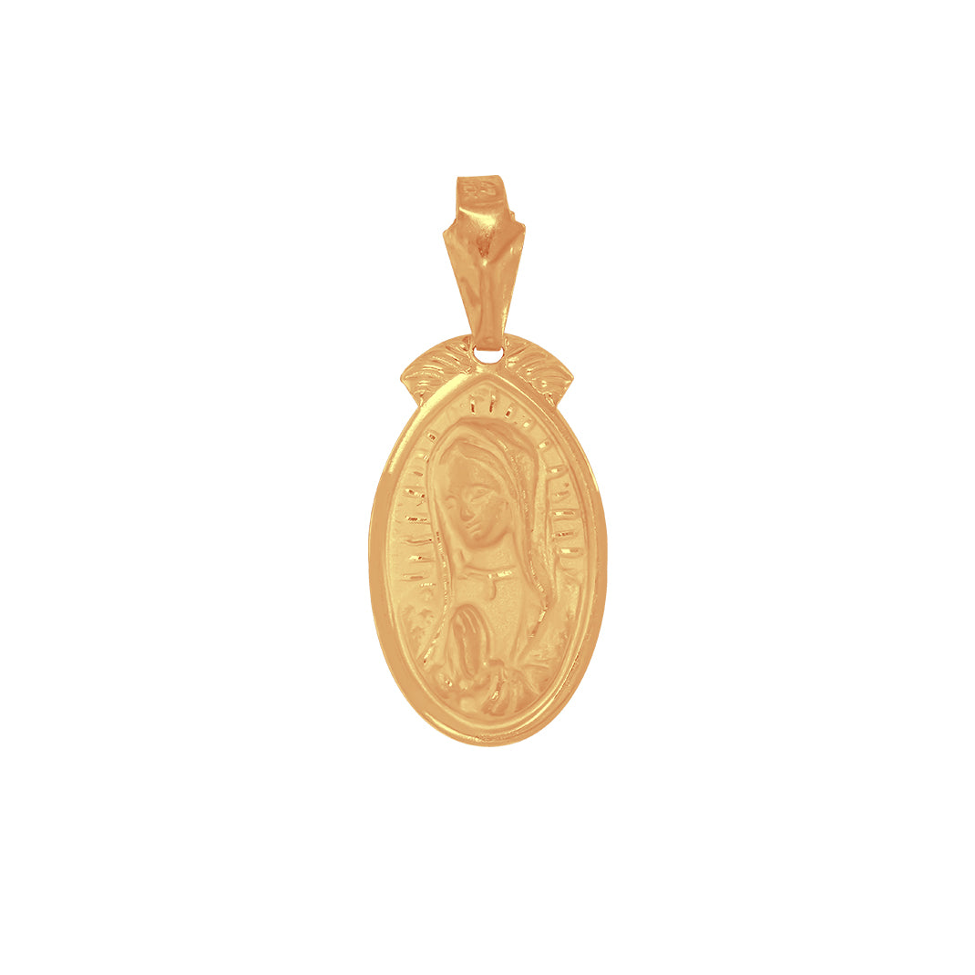 Medalla Oro 14k - Virgen de Guadalupe 3.2 cm