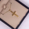 Cruz Oro 14k - Lisa de 3 cm Alto, 1.4 cm Ancho