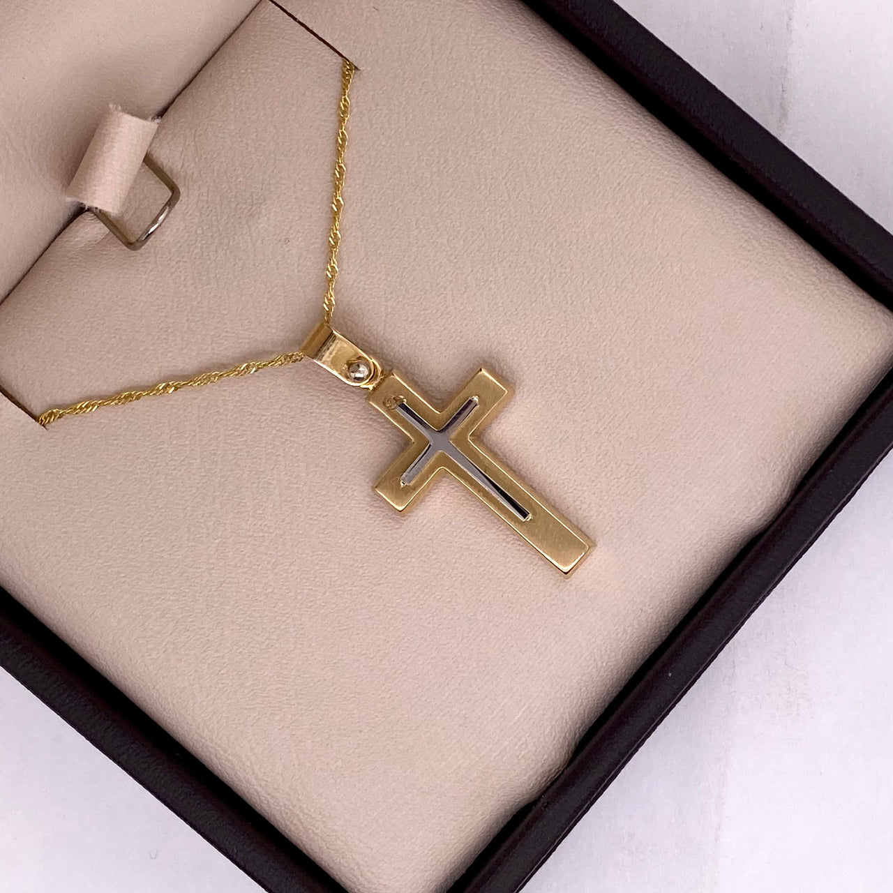Cruz Oro 14k - Cruz en Oro Blanco