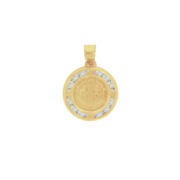 Medalla Oro 14k - San Judas Tadeo con Zirconias
