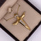 Cruz Oro 10k - Cristo de la Montaña, 4 cm de Alto