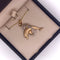Dije Oro 10k - Delfí­n con Zirconia, 4 cm alto, Largo 2.2 cm