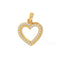 Dije Oro 14k - Corazón con Zirconias