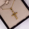Cruz Oro 10k - Cristo con Manto en Tubo, 3.0 Alto
